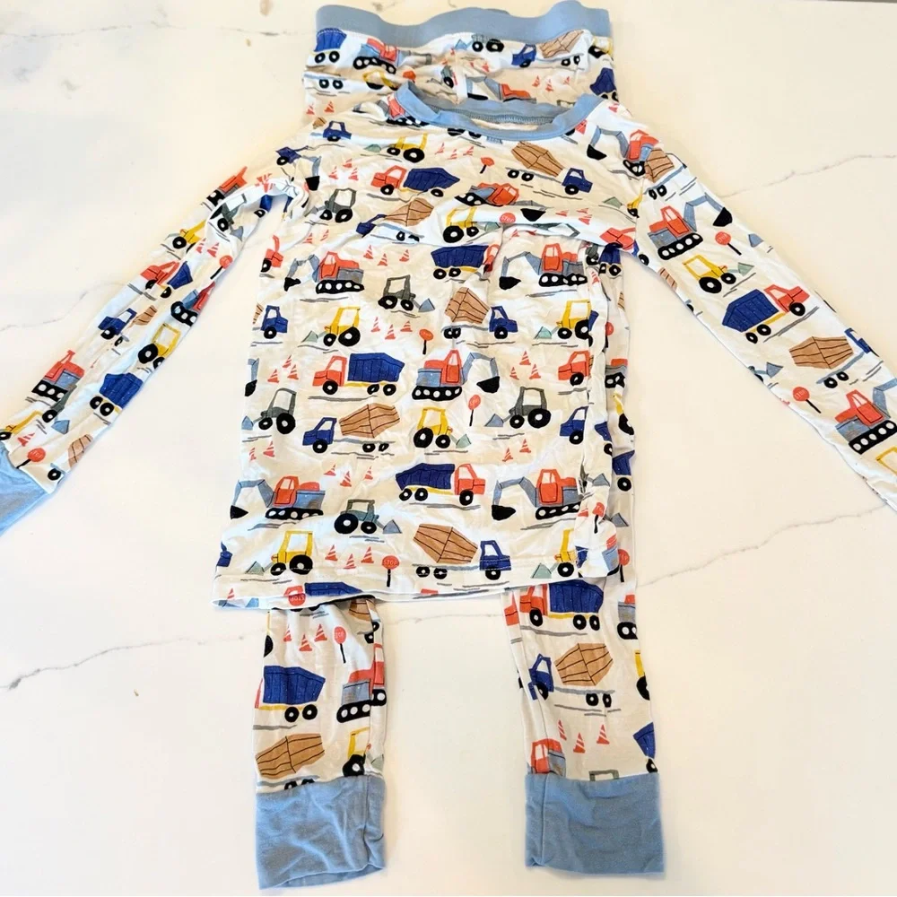 Little Sleepies Construction Truck Pajama Set Size 5/6